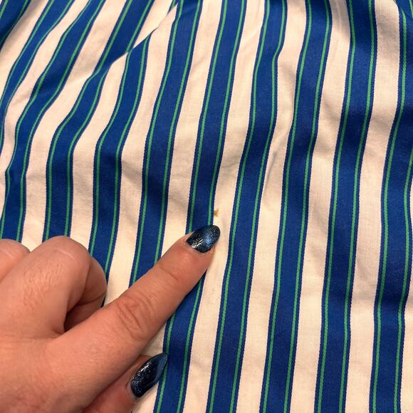 J. Crew Blue Tiered Cape Stripe Dobby Midi Dress Size XS - Picture 8 of 11